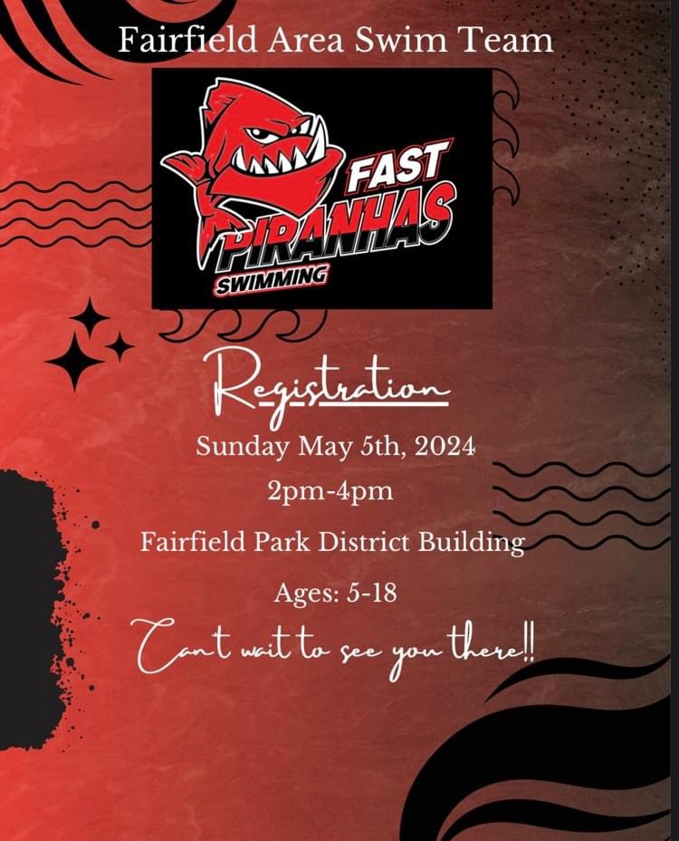 Fairfield Area Swim Team Holding Registration May 5th