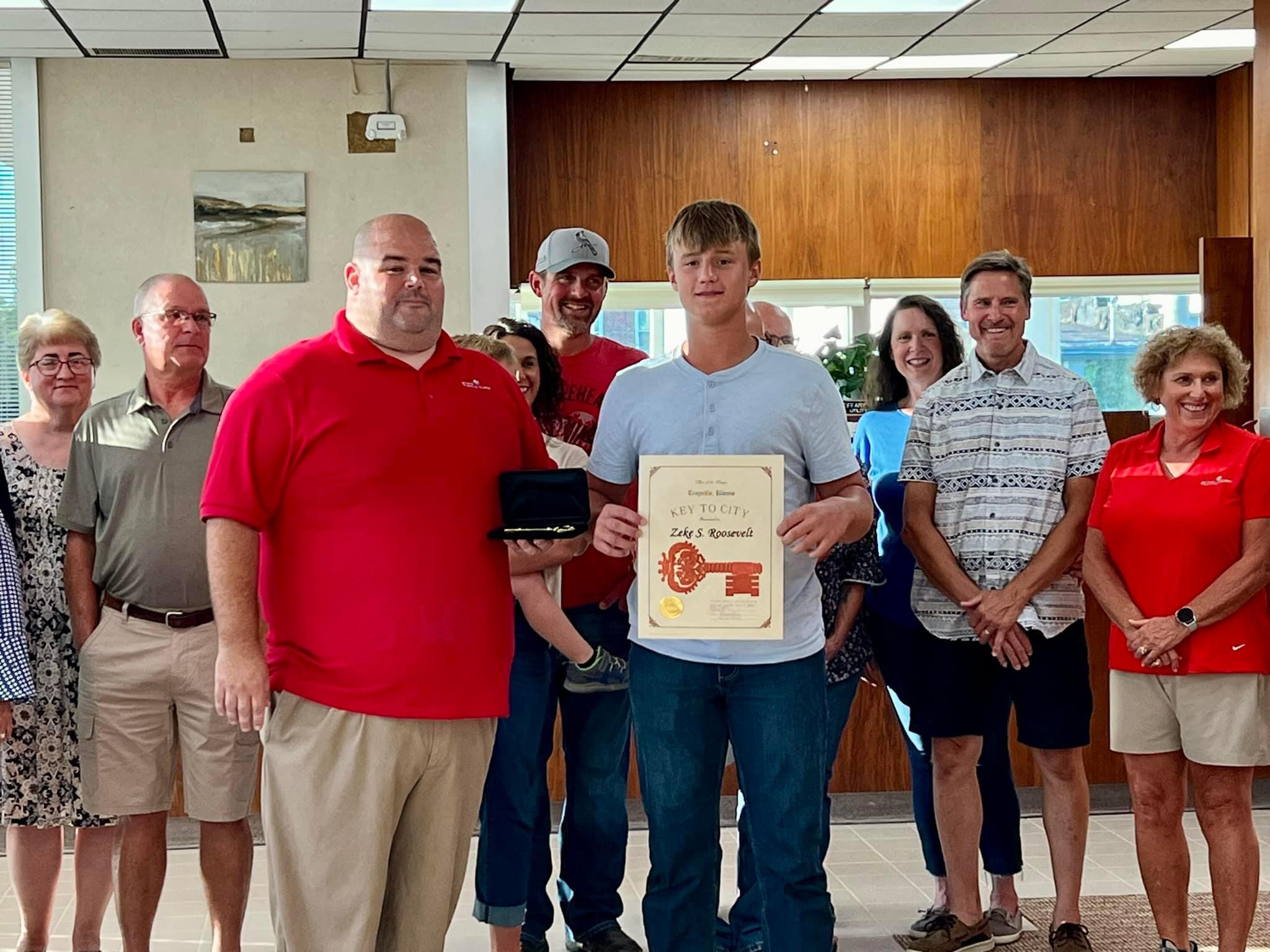 Grayville Lifeguard Gets Key to the City