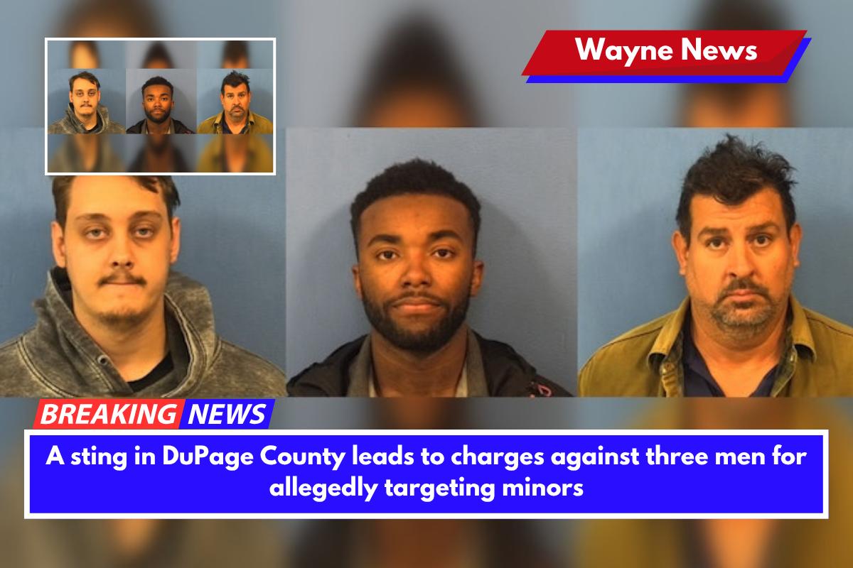 A sting in DuPage County leads to charges against three men for allegedly targeting minors