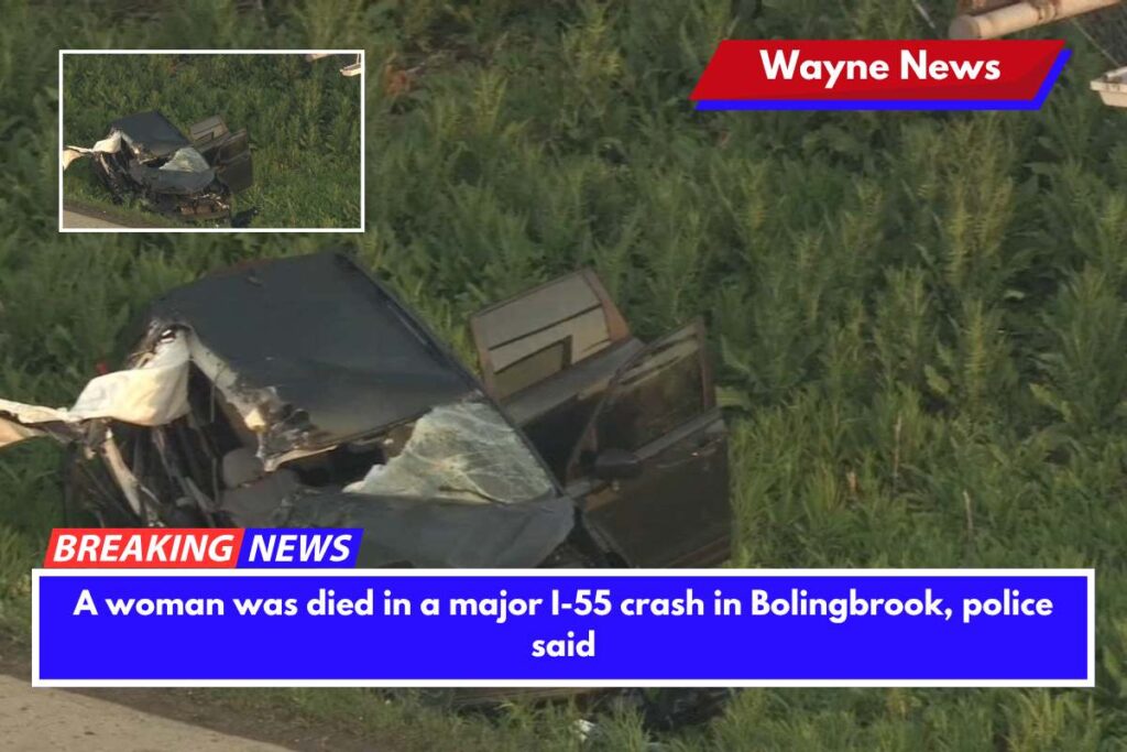 A woman was died in a major I-55 crash in Bolingbrook, police said
