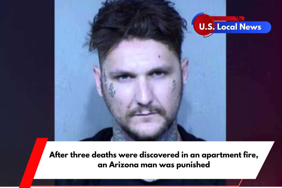 After three deaths were discovered in an apartment fire, an Arizona man was punished