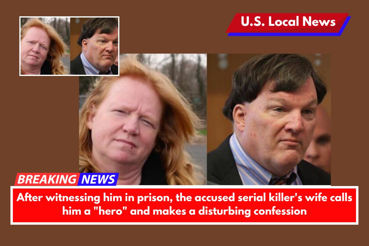 After witnessing him in prison, the accused serial killer's wife calls him a hero and makes a disturbing confession