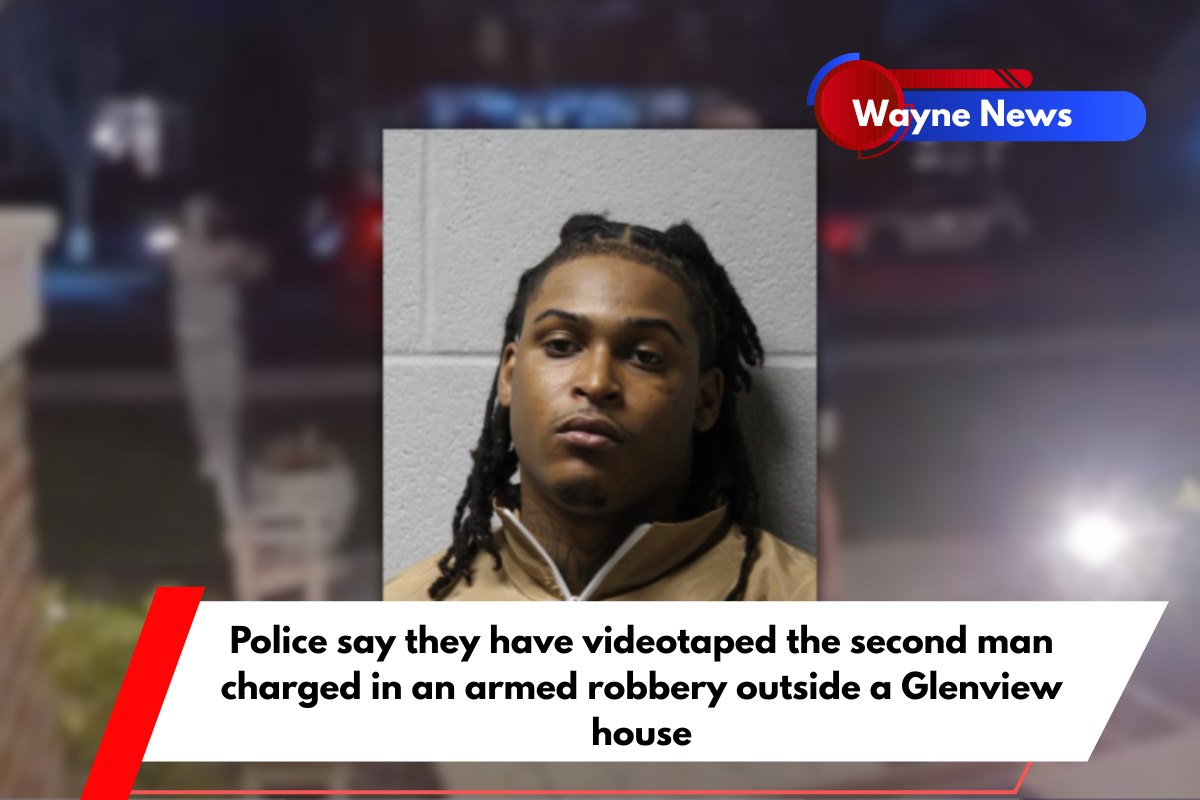 Police say they have videotaped the second man charged in an armed robbery outside a Glenview house