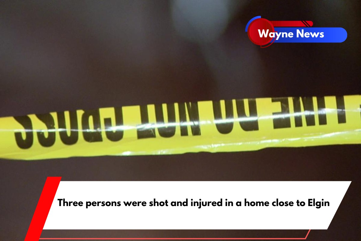 Three persons were shot and injured in a home close to Elgin