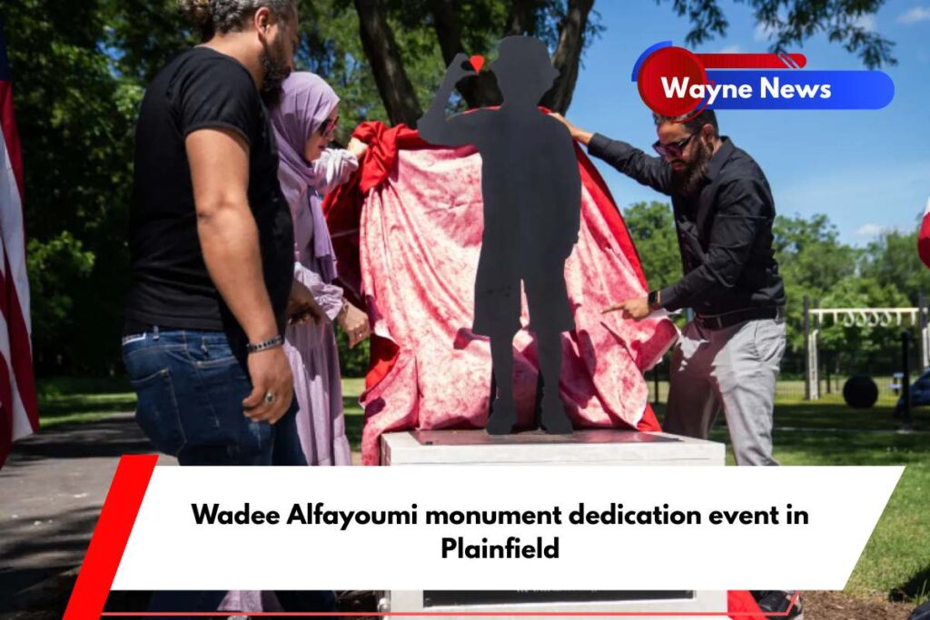 Wadee Alfayoumi monument dedication event in Plainfield