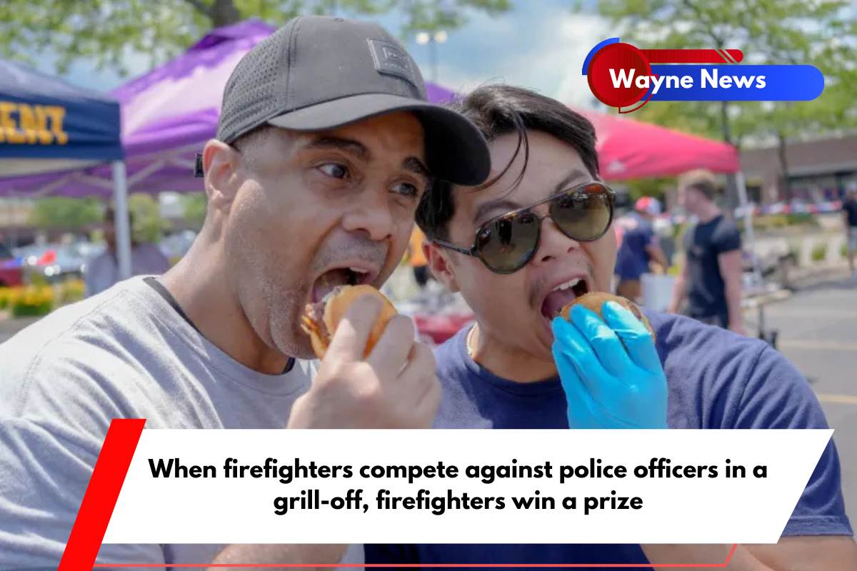 When firefighters compete against police officers in a grill-off, firefighters win a prize