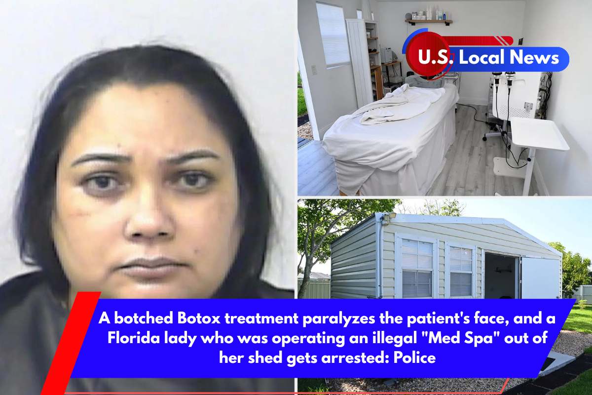 A botched Botox treatment paralyzes the patient's face, and a Florida lady who was operating an illegal Med Spa out of her shed gets arrested Police