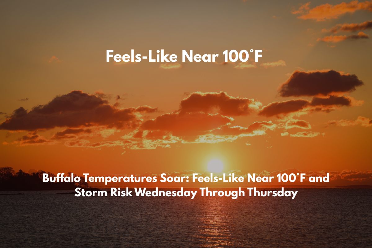 Buffalo Temperatures Soar Feels-Like Near 100°F and Storm Risk Wednesday Through Thursday