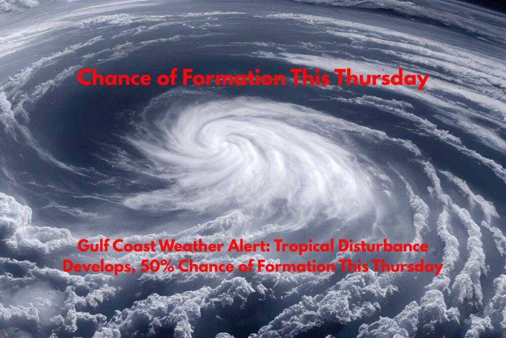 Gulf Coast Weather Alert Tropical Disturbance Develops, 50% Chance of Formation This Thursday