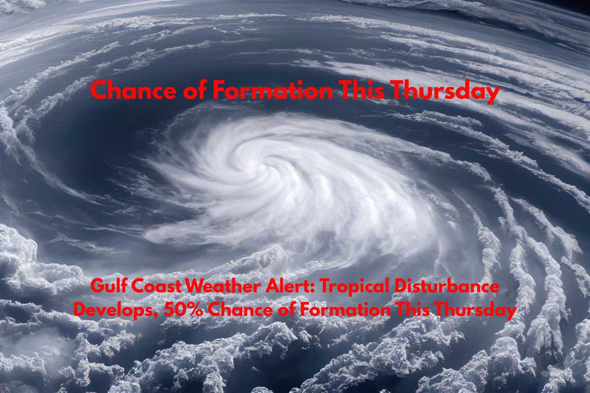 Gulf Coast Weather Alert Tropical Disturbance Develops, 50% Chance of Formation This Thursday