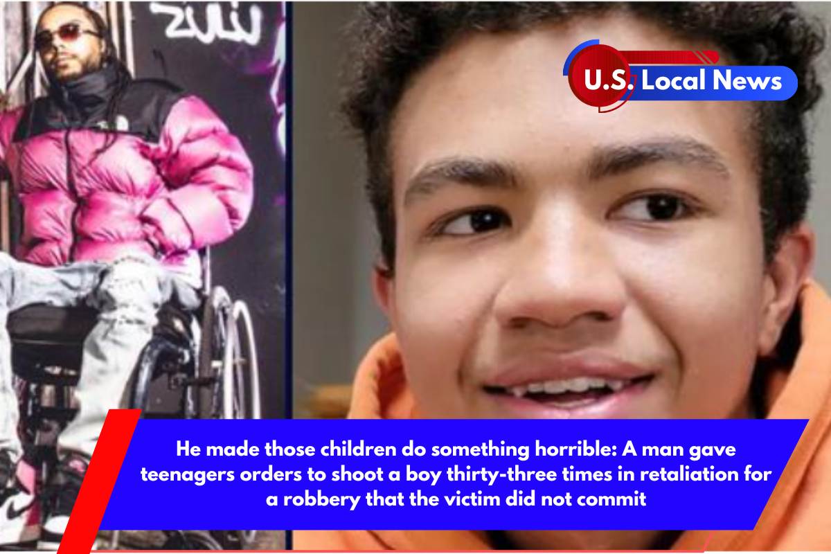 He made those children do something horrible A man gave teenagers orders to shoot a boy thirty-three times in retaliation for a robbery that the victim did not commit