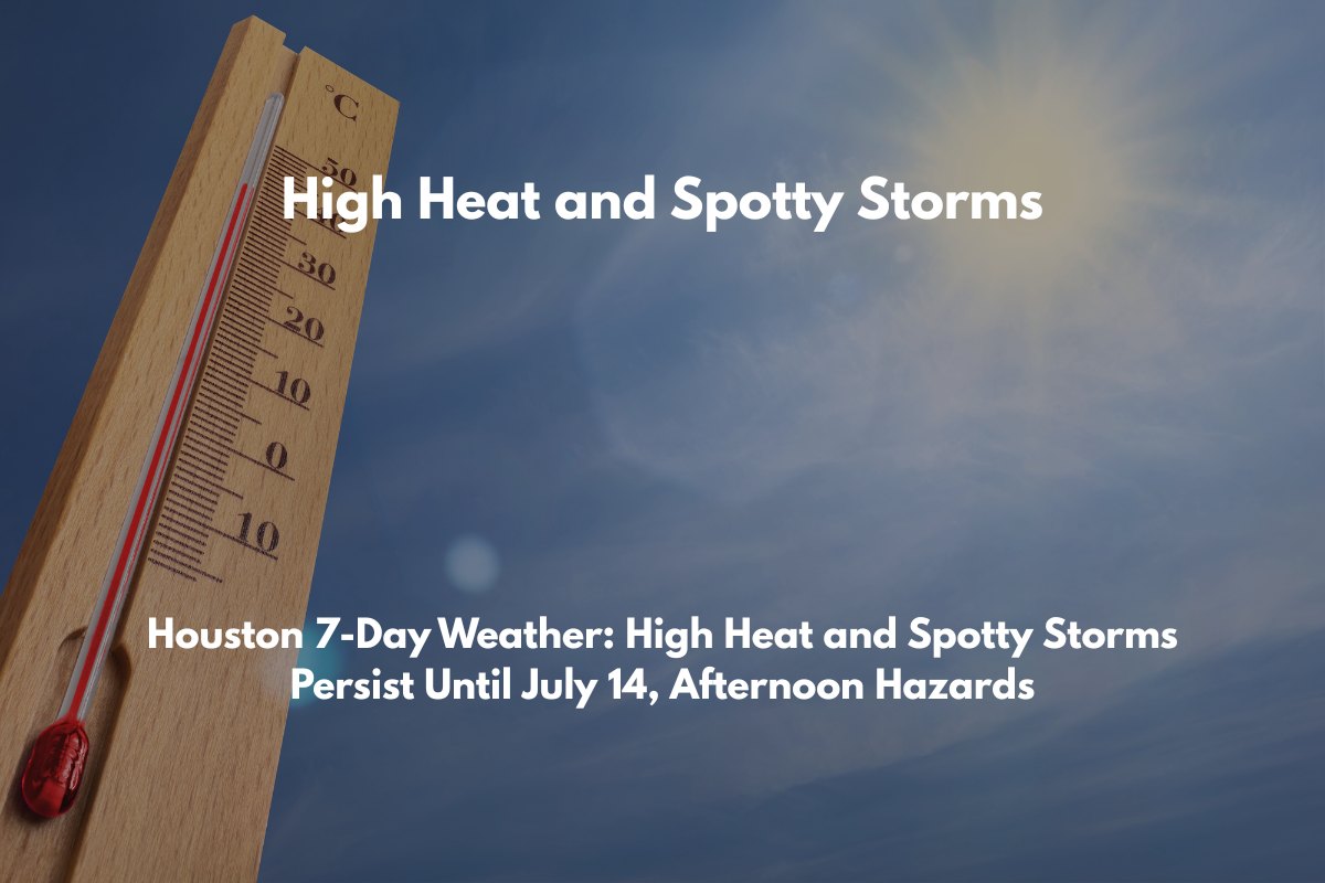 Houston 7-Day Weather High Heat and Spotty Storms Persist Until July 14, Afternoon Hazards