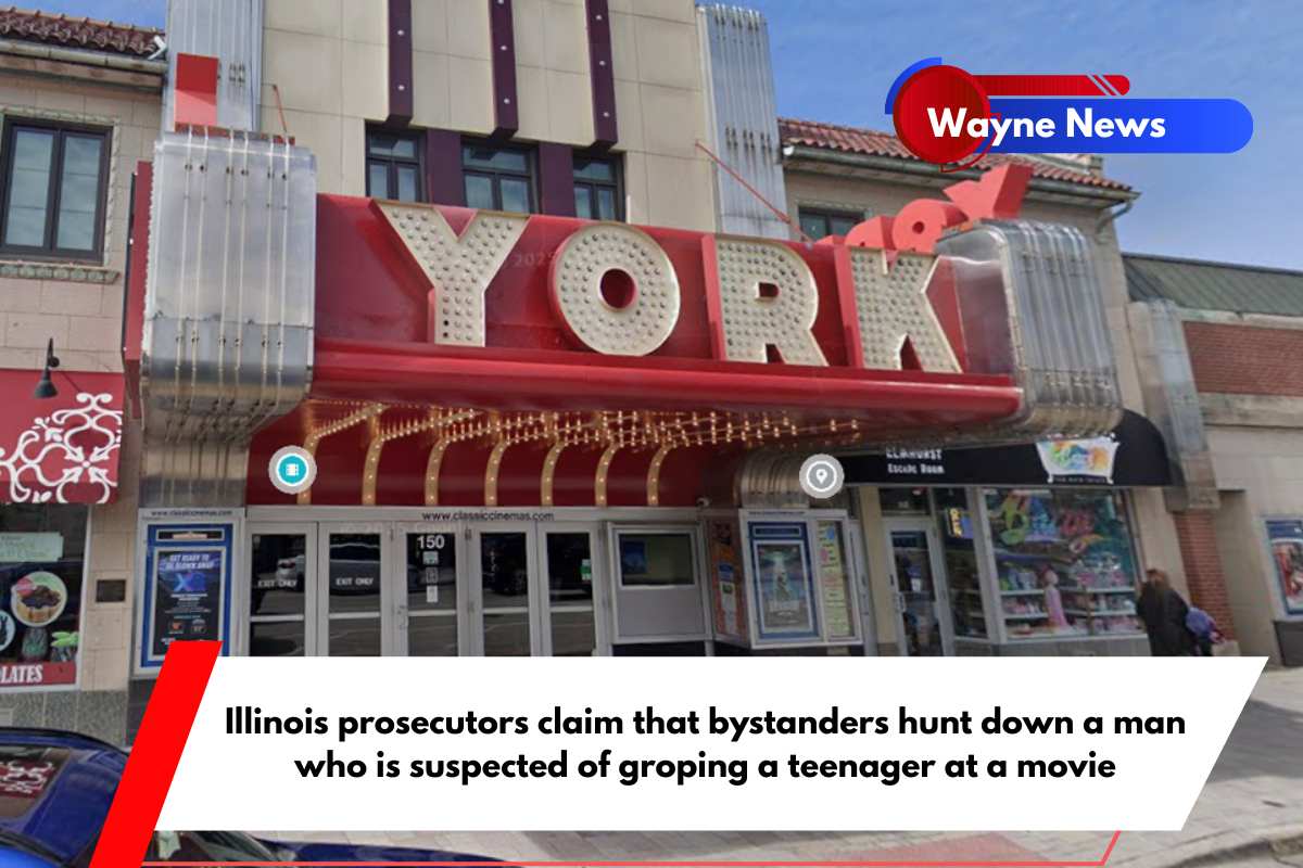 Illinois prosecutors claim that bystanders hunt down a man who is suspected of groping a teenager at a movie