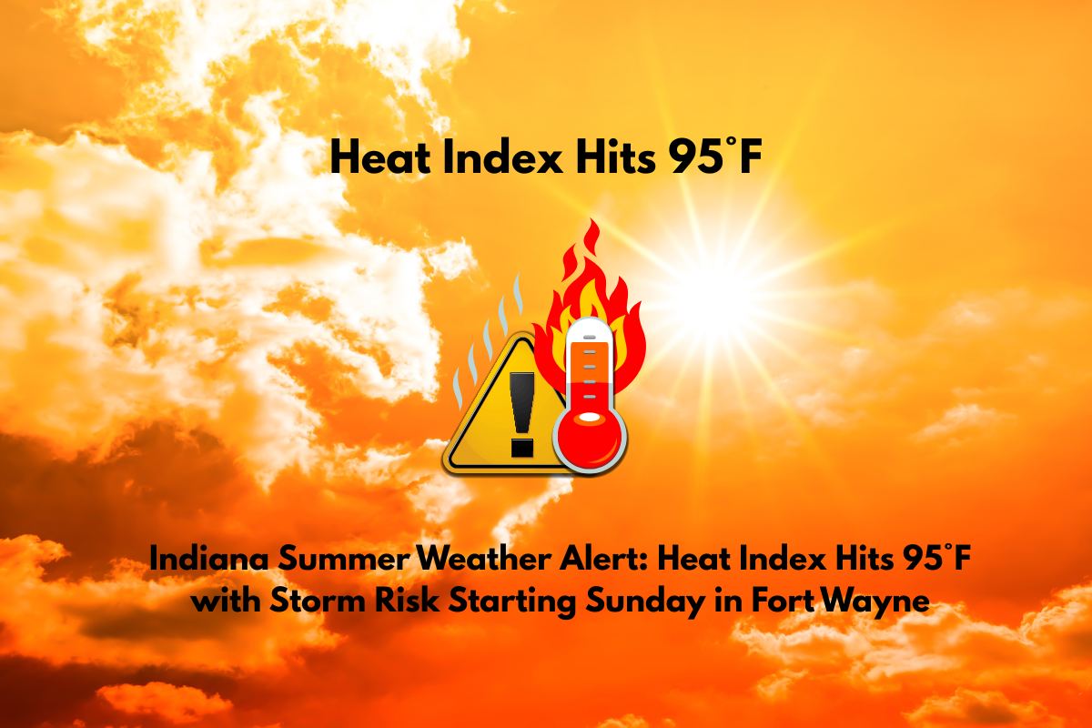 Indiana Summer Weather Alert Heat Index Hits 95°F with Storm Risk Starting Sunday in Fort Wayne