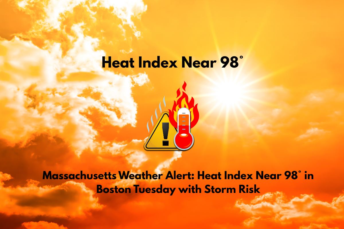 Massachusetts Weather Alert Heat Index Near 98° in Boston Tuesday with Storm Risk