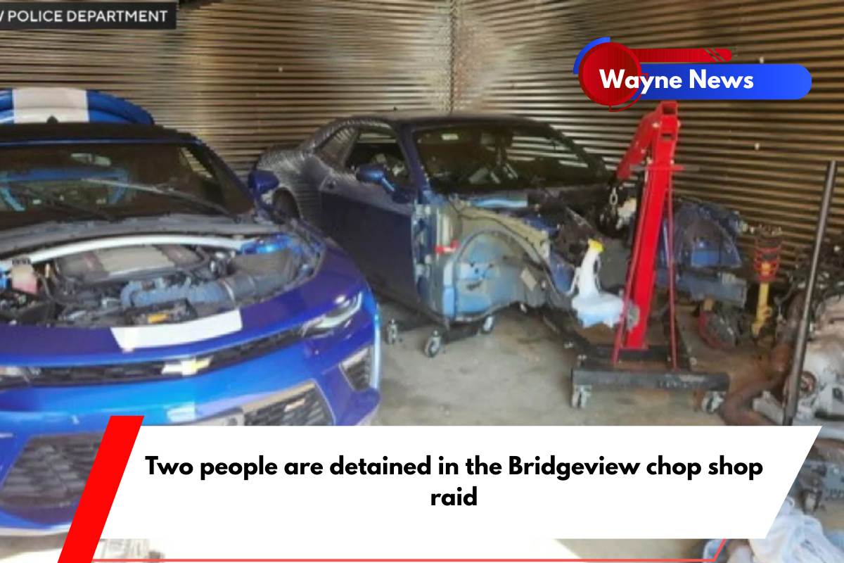 Two people are detained in the Bridgeview chop shop raid