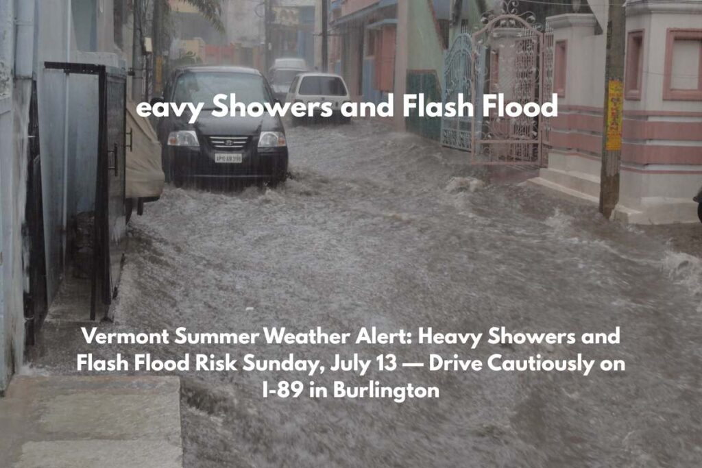 Vermont Summer Weather Alert Heavy Showers and Flash Flood Risk Sunday, July 13 — Drive Cautiously on I-89 in Burlington