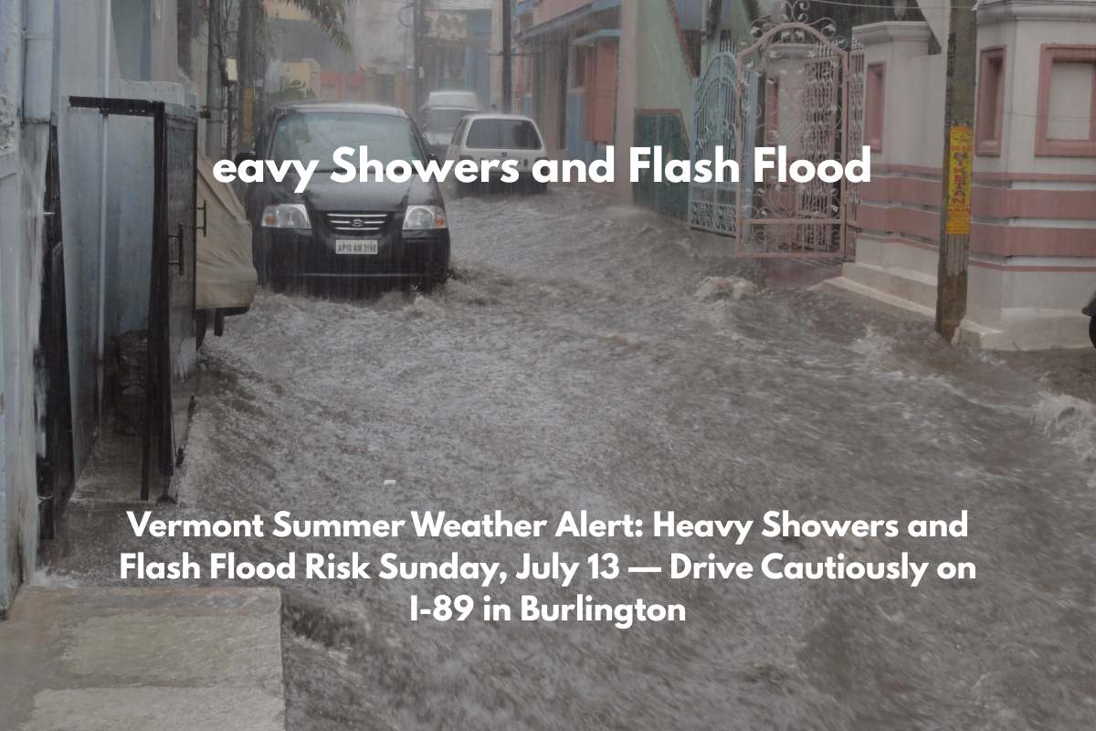 Vermont Summer Weather Alert Heavy Showers and Flash Flood Risk Sunday, July 13 — Drive Cautiously on I-89 in Burlington